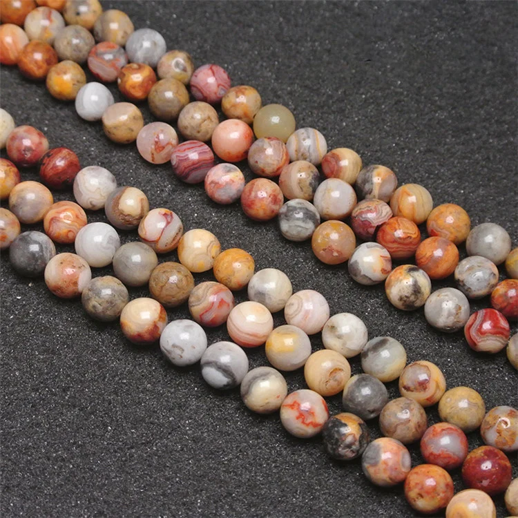 Natural Crazy Agates Stone Rondelle Beads Loose Spacer Beads 15