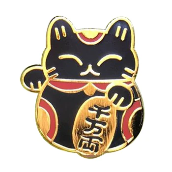 

Maneki Neko Lucky Cat hard enamel pin