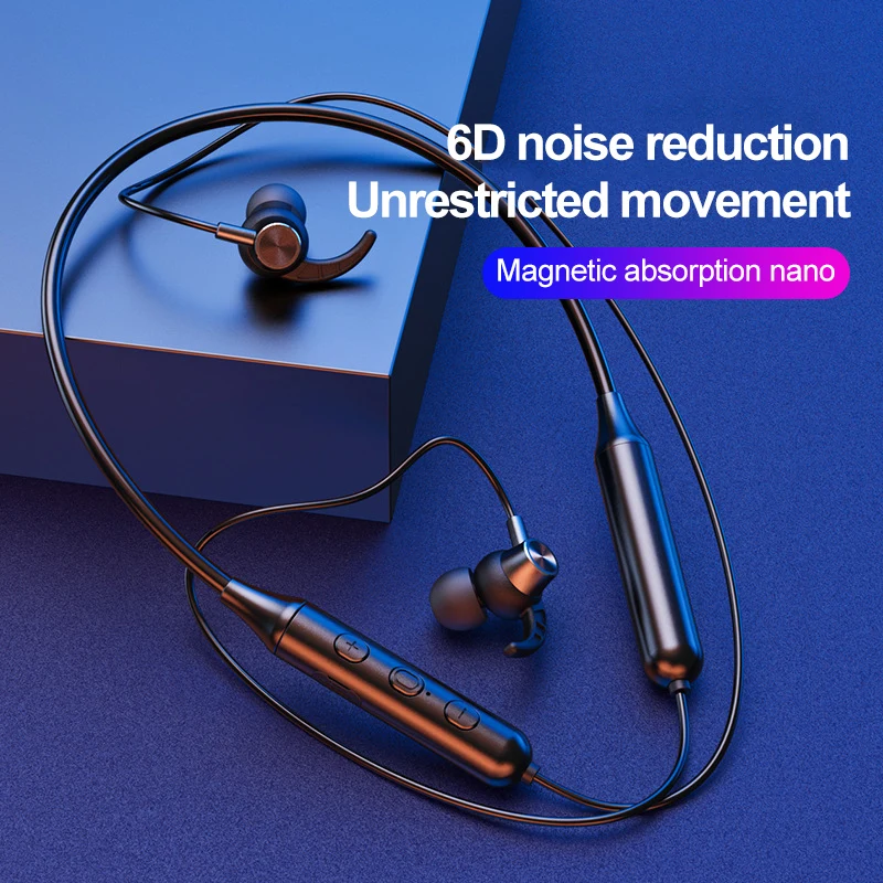 IQQ K98 Support Bluetooth 5.0 Wireless Sports Earphone Stereo Subwoofer Music Metal Magnetic For All Phones | Электроника