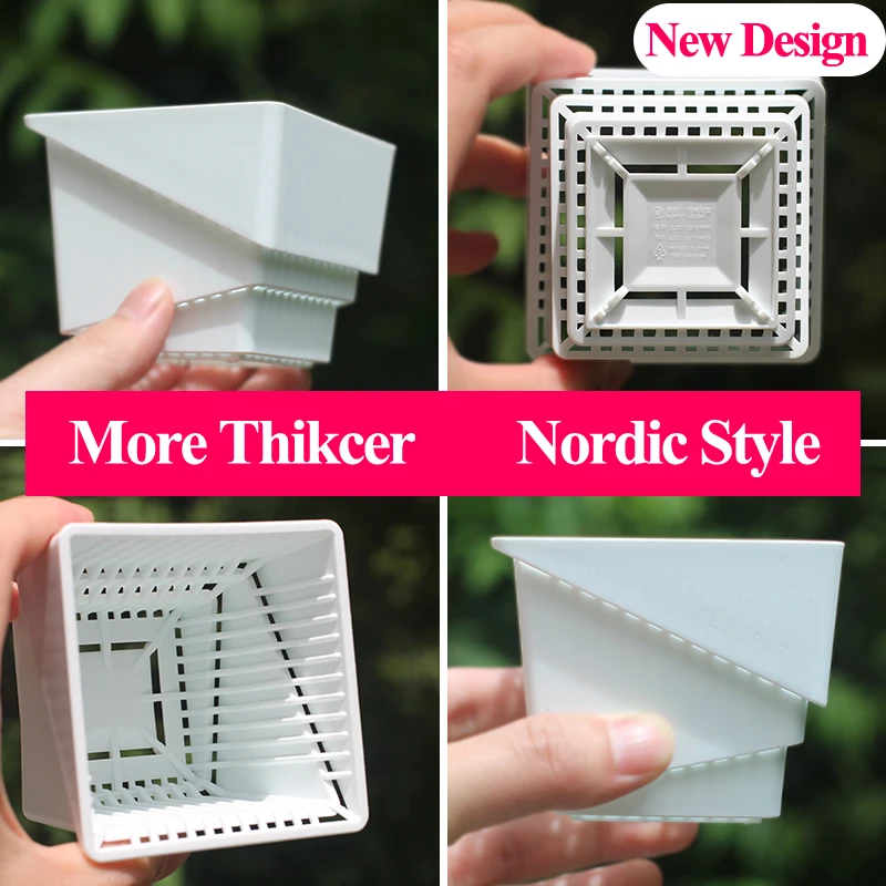 Meshpot Succulents Pot Plastic Flower Pot Planter Container Seedlings Nursery garden supplies air pruning pot with root control