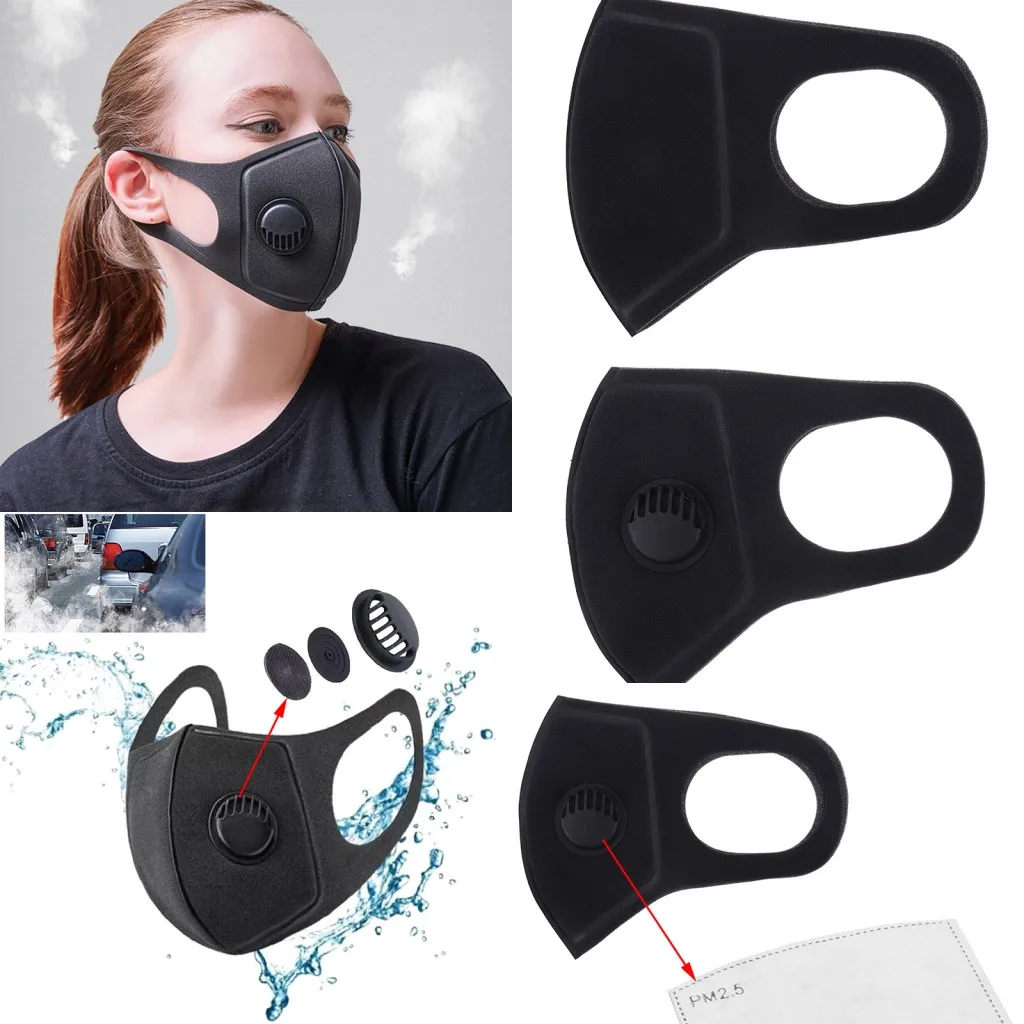 

1Pcs Anti Pollution Mask Face Mask Dust Mask PM2.5 Activated Carbon Filter Insert Can Be Washed Reusable Mouth Masks
