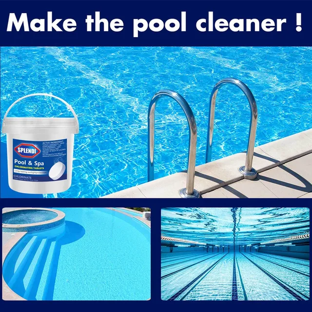 Úszómedence Tisztító Tabletták Fertőtlenítő Klór Azonnali Pezsgő Víz Fertőtlenítés#G3 - Image 2