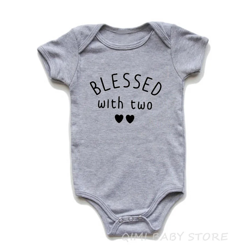 Blessed-Grey 1 предмет, Летний комбинезон с короткими рукавами для малышей, хлопковый комбинезон для близнецов, милый комбинезон для малышей - Цвет: Blessed-Grey