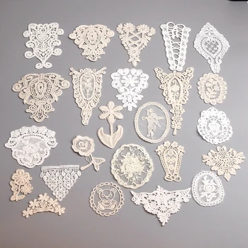 

5PCS / Lot Lace Applique DIY Handmade Clothes Patch Embroidery Decorative Jeans Applique Craft Clothing Accessories
