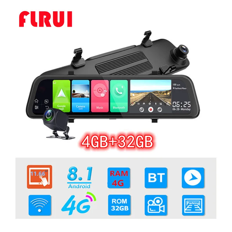 Видеорегистратор-зеркало заднего вида 12 дюймов 4G ADAS Android 8 1 FHD GPS навигация |