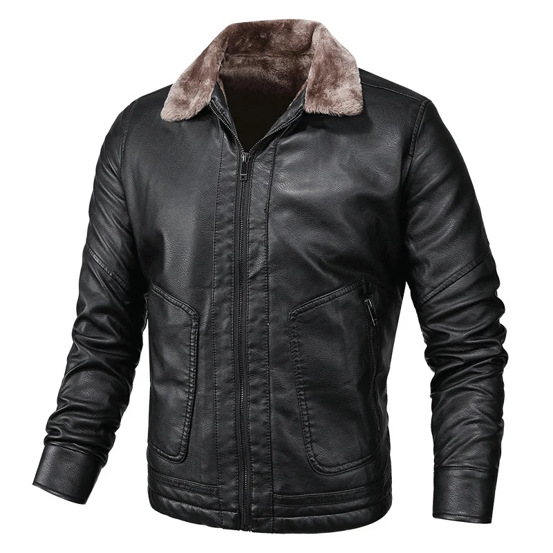 DIMUSI, мужская куртка из искусственной кожи, кожаные пальто, зимние мужские с меховым воротником, теплые мотоциклетные пальто из искусственной кожи, мужские облегающие байкерские куртки, одежда