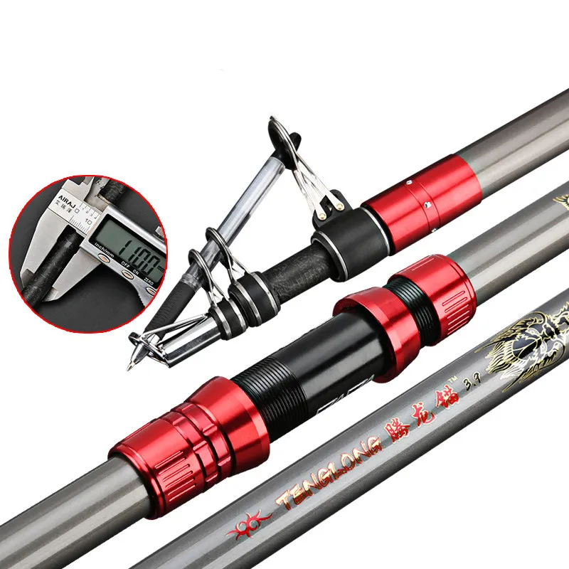 

Carbon Surf Fishing Rod 2.7m 3.0m 3.6m 3.9m 4.5m Strong Power Fishing Rod Spinning Long Cast Fish Rod Collapsible Guide A272