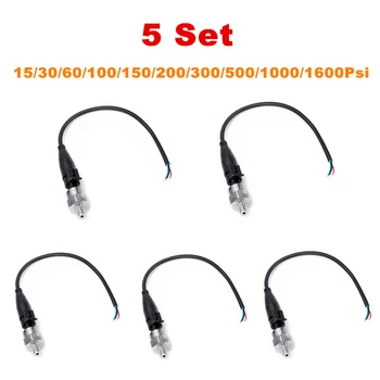 

5 Set DC 5V 1/8NPT Oil Fuel Diesel Gas Air Pressure Transducer Transmitter Sensor 15/30/60/100/150/200/300/500/1000/1600Psi