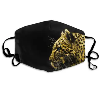 

CIGOCI Gold and Black Marble Leopard Pattern Anti-Dust Earloop Mouth Masks for Women Men, Pollen Cycling Cosplay Half Face Mouth