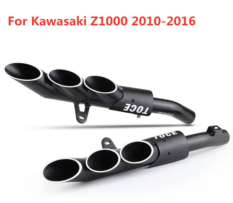 Full Exhaust System Motorcycle Muffler Link Mid Connect Pipe Escape For Kawasaki Z1000 Z 1000