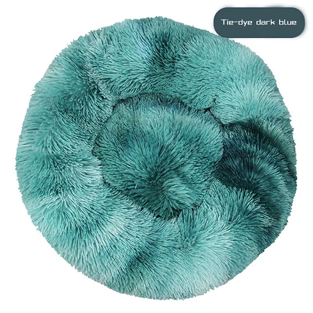Meijuner 2021 New Long Plush Pet Bed Super Soft Round Dog Bed Washable Dog Kennel Pet Supplies Cushion For Dog Cat Big Cushion 7