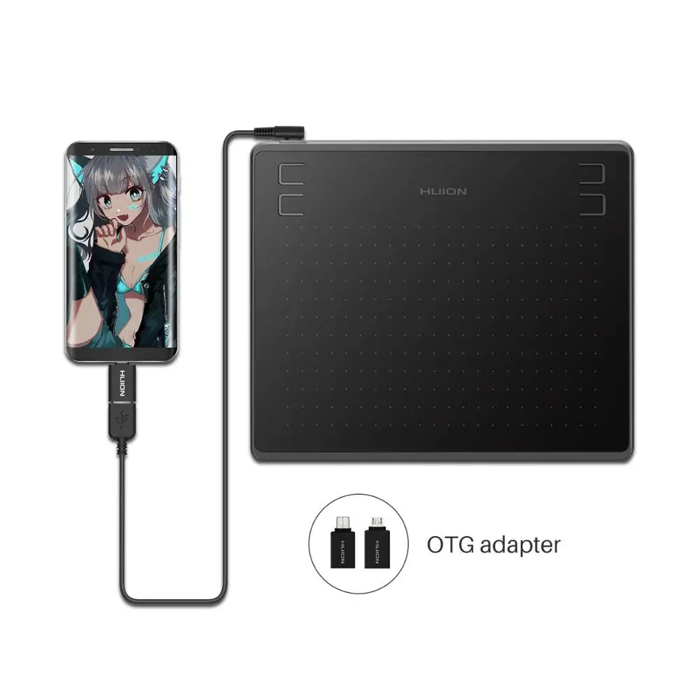 Графический планшет Huion Newest HS64 6x4 дюймов цифровой для рисования с безбатарейным
