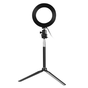

Video Light Dimmable LED Selfie Ring Light USB ring lamp Photography Light with Phone Holder tripod stand for Makeup Youtube