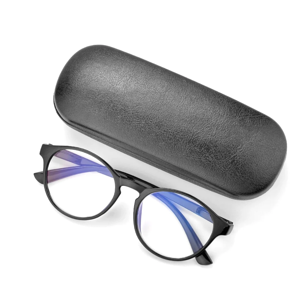 

Gudzws Blocking Magnifying Anti Blue Light Eyewear Round Frame Plastic Retro Style Reading Glasses Readers Unisex