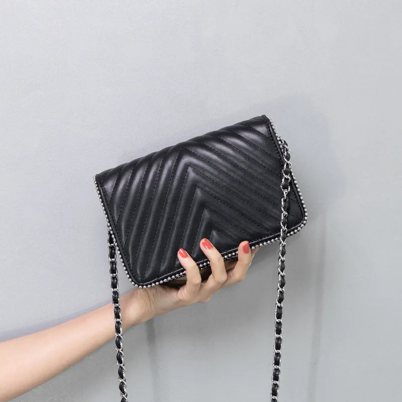

Trend WOMEN'S Bag 2019 Spring And Summer New Style Fashion Shoulder Bag Korean-style bai da xiao Square Bag Shoulder Bag Mini Ha