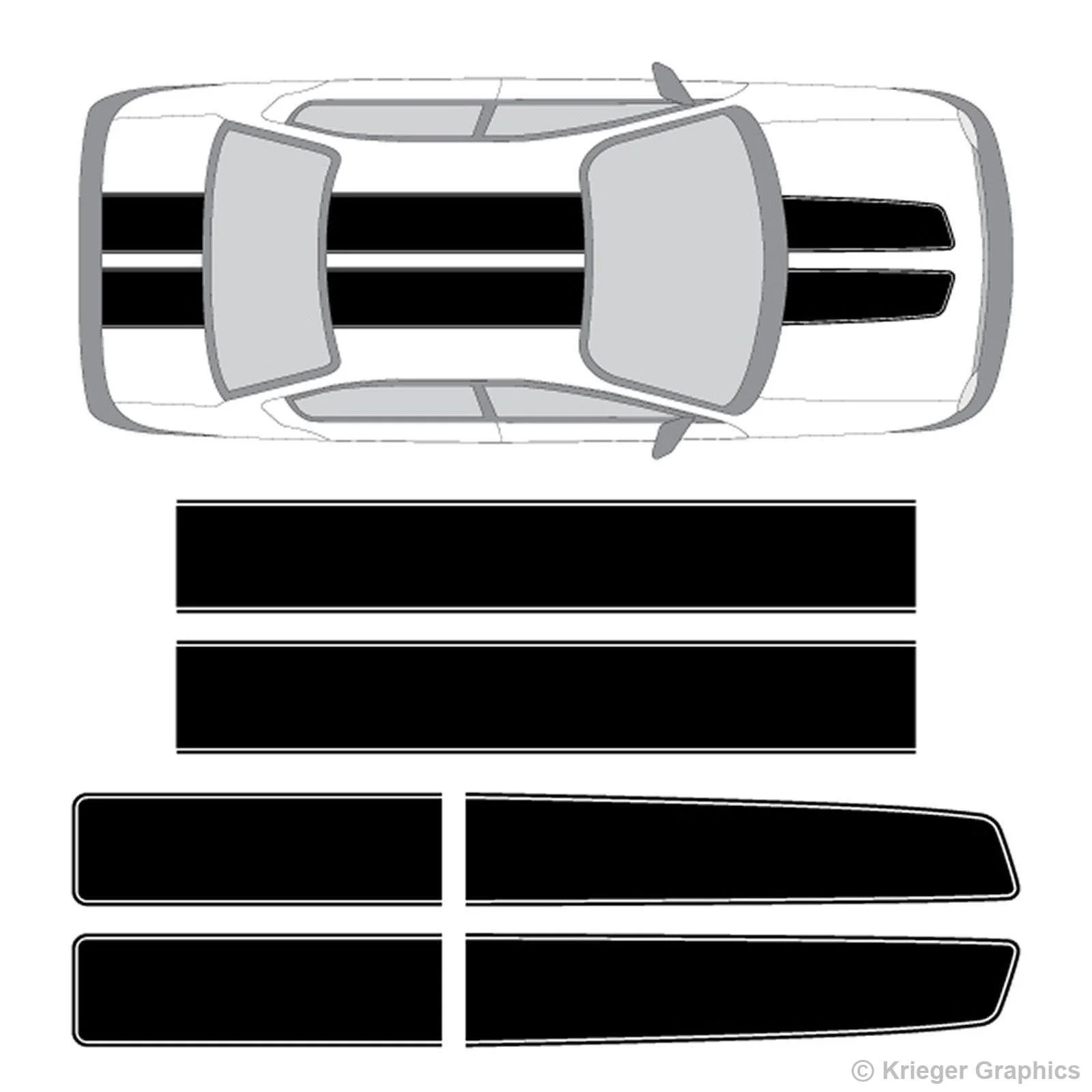 VINYL ROCKER STRIPES RALLY RACING SIDE BODY STRIPE DECAL GRAPHICS For FORD F150