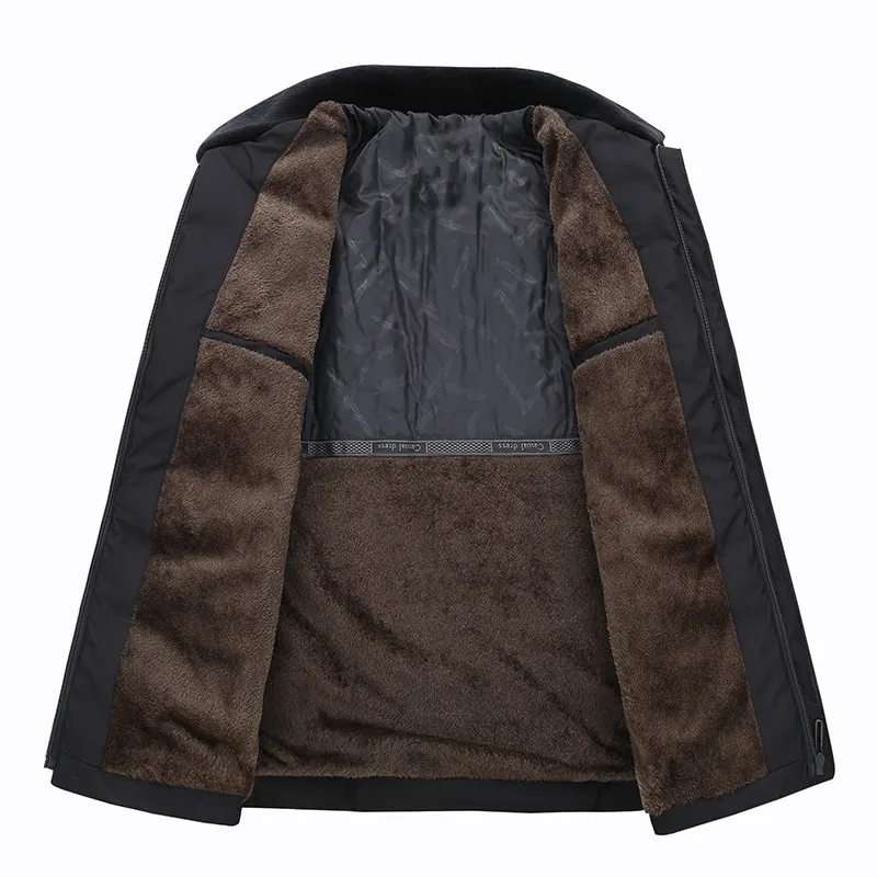 8XL размера плюс одежда зимняя куртка мужская теплая Повседневная парка хлопок