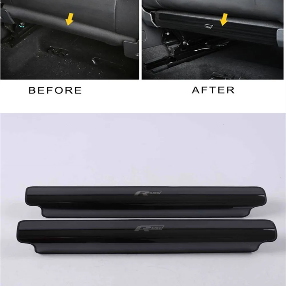 

For Volkswagen For VW Tiguan Touran 2013-2018 2019 2020 Car Sticker Cover Seat Rear Back Protective Anti Kick Board Trim