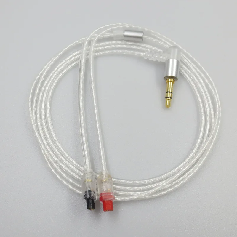 Посеребренный аудио кабель DIY Съемный кабель для наушников для аудио Technica ATH-IM50 Im70 Im01 Im02 Im03 Ath-im04 наушники
