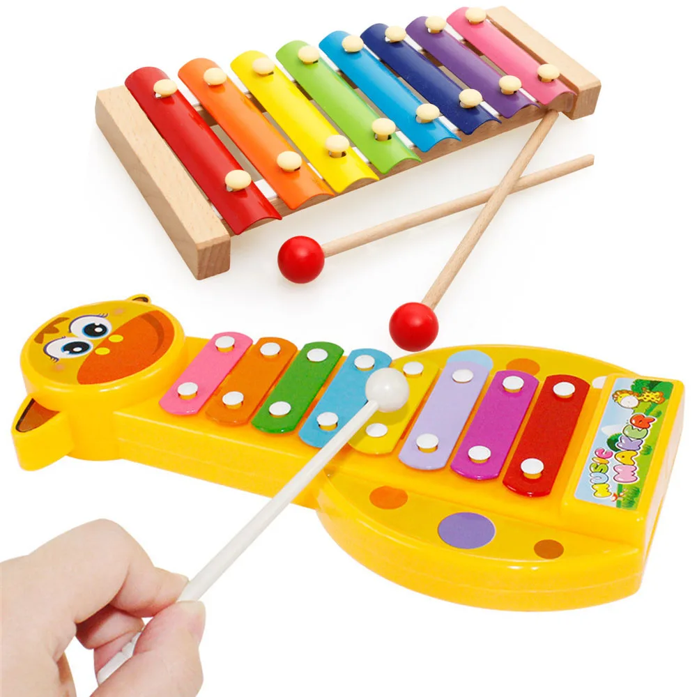 

Baby Musical Instrument Toy Knock Piano Animal Shape Xylophone Children's Educational Eight-Notes Frame Style Music Funny Toy