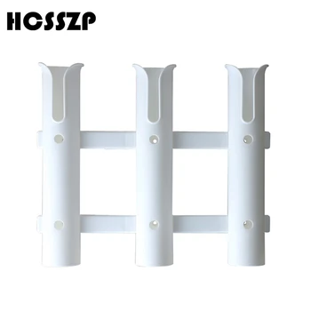 

3 Tubes Link White Plastic Fishing Rod Holder Fishing Rod Rack Socket For Boat Accessories Marine Fishing Box Kayak Boat Yacht