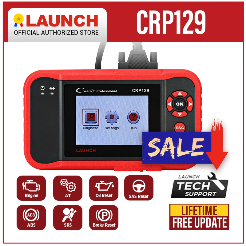 2018 Новый Оригинал Launch X431 Creader CRP129 читальный инструмент кодов сканирования