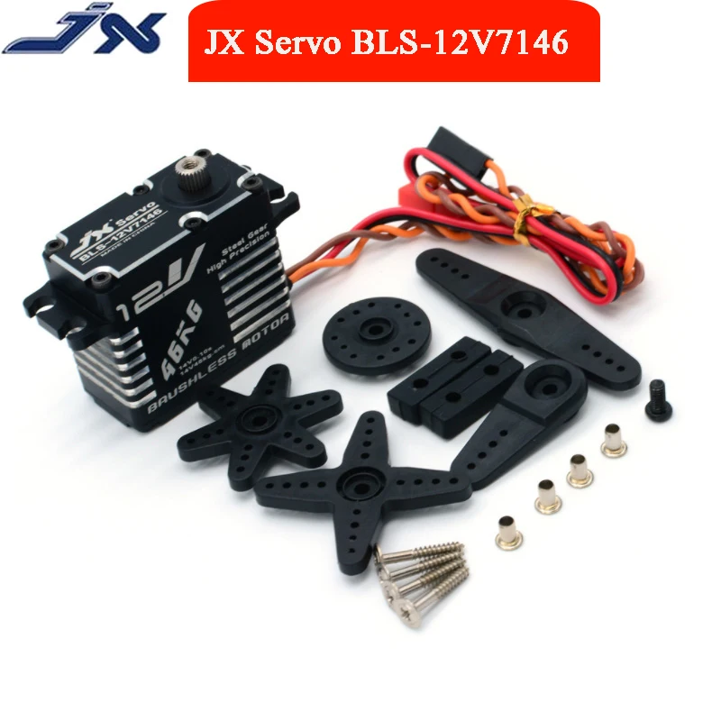 Jx Servo Bls-12V7146 46Kg 12V Hv Ad Alta Metal Gear Digital Brushless Servo Standard Per Rc Auto Crawler Aereo Elicottero Robot