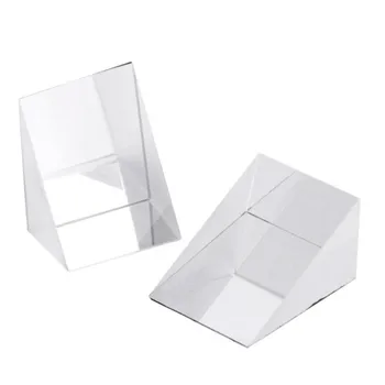 

10mm*10mm*10mm Optical Glass Triangular Prisms Right Angle Isosceles Prisms Lens Optical K9 Glass Material Testing Instrument