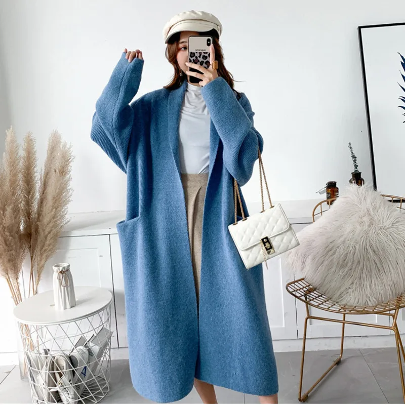 2020 Alpaca Knit Cardigan Jacket Women Autumn And