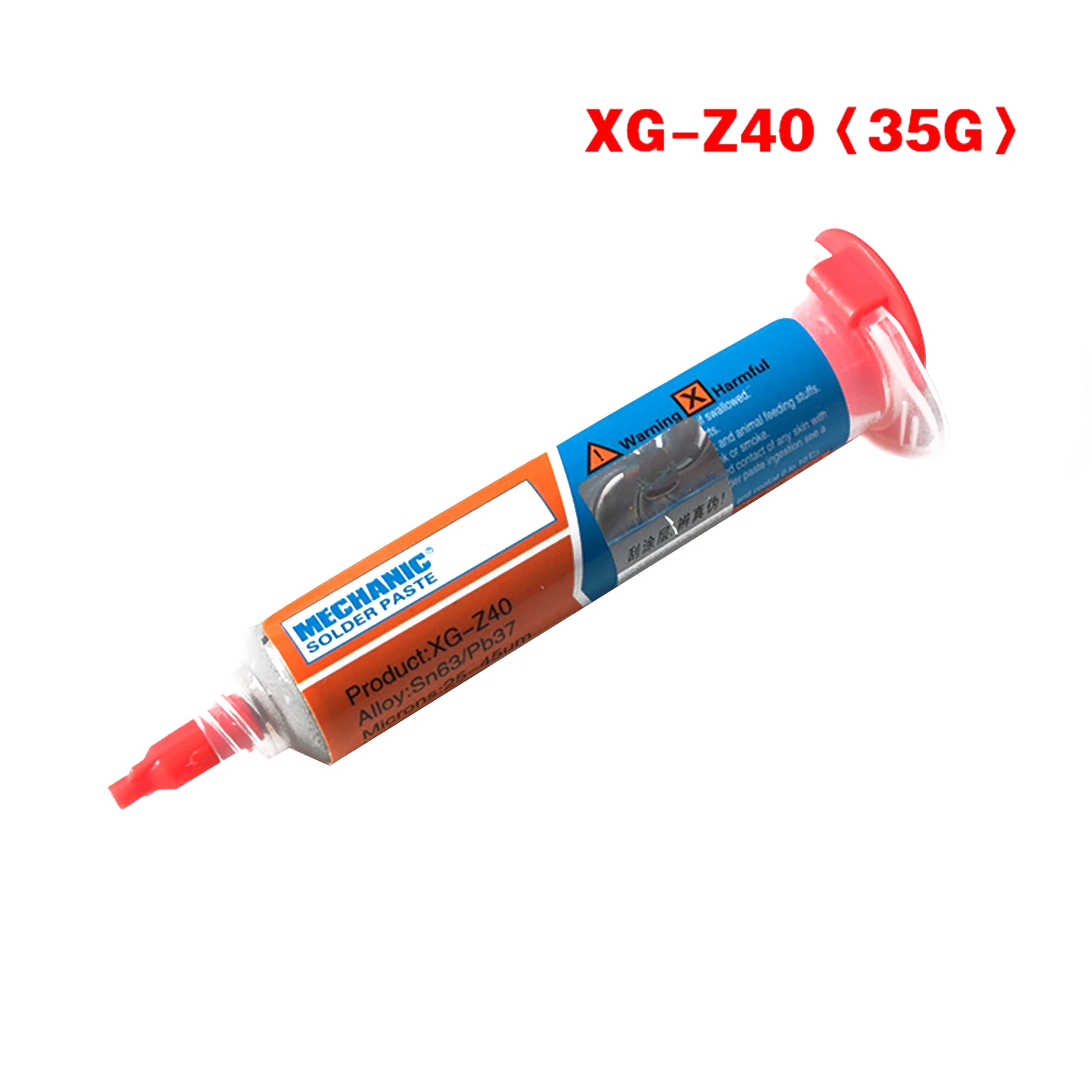 BGA Tin Solder Paste Leaded Syringe Liquid Flux Melting Point XG-Z40 Repair Stencil Welding Soldering Tool Welding Machine 1pc 10cc syringe liquid flux soldering paste 35g leaded stencil welding tool low temperature melting point 183c tin solder paste