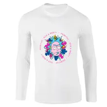 Rick and Morty Pickle Rick Cartoon European Size Long Sleeve T Shirt Men Autumn Top 100% Cotton Man's T-shirt Homme Fitness