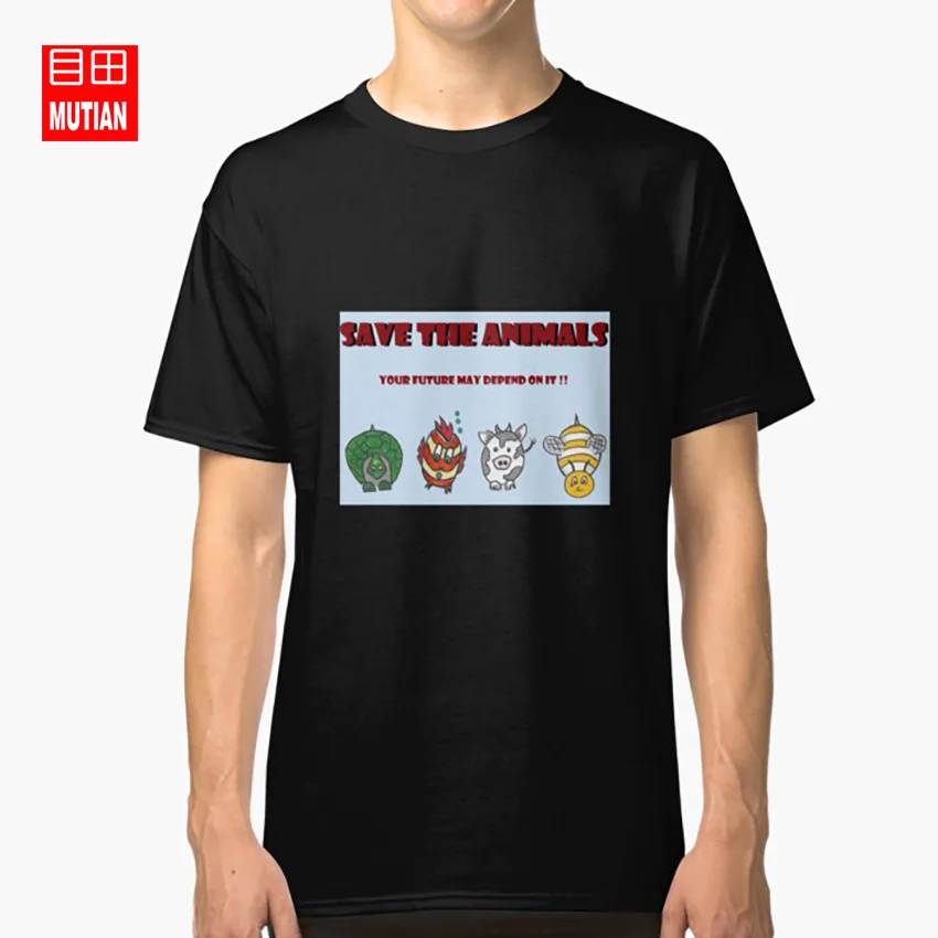 Save the Animals!! T shirt bees cows animals reptiles save environment fish world | Мужская одежда