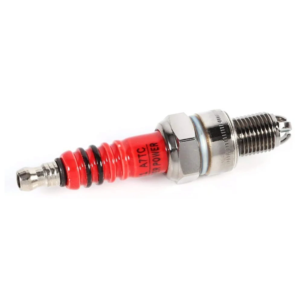 Motorcycle spark plug 2pcs High Performance 3 Electrode Iridium Spark Plug 10mm For Scooter Atv Quads For GY6 50cc-150cc