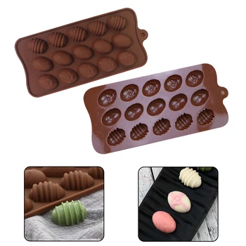 

15 Holes Silicone Chocolate Mold 3D Fondant Gummy Molds Baking Tools New Easter Eggs Soap Form Candy Bar Cake Decorating Moulds