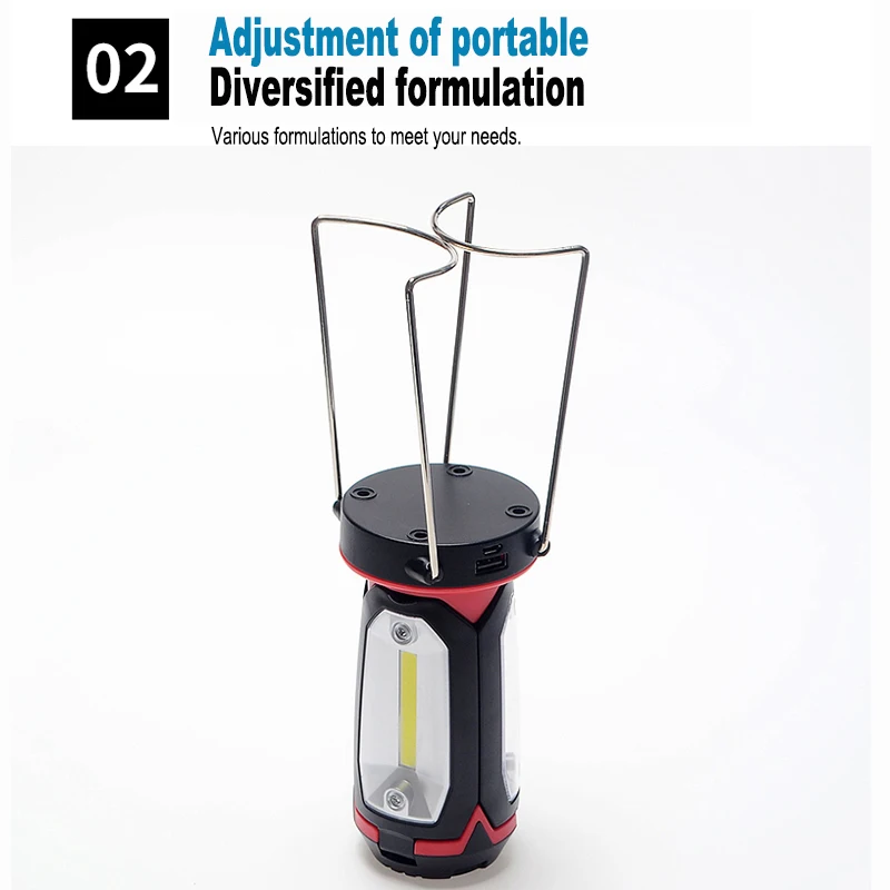 USB Перезаряжаемый наружный портативный фонарь с батареей для кемпинга, светодиодный фонарь для охоты, походов, аварийная энергетическая лампа, светодиодный фонарь