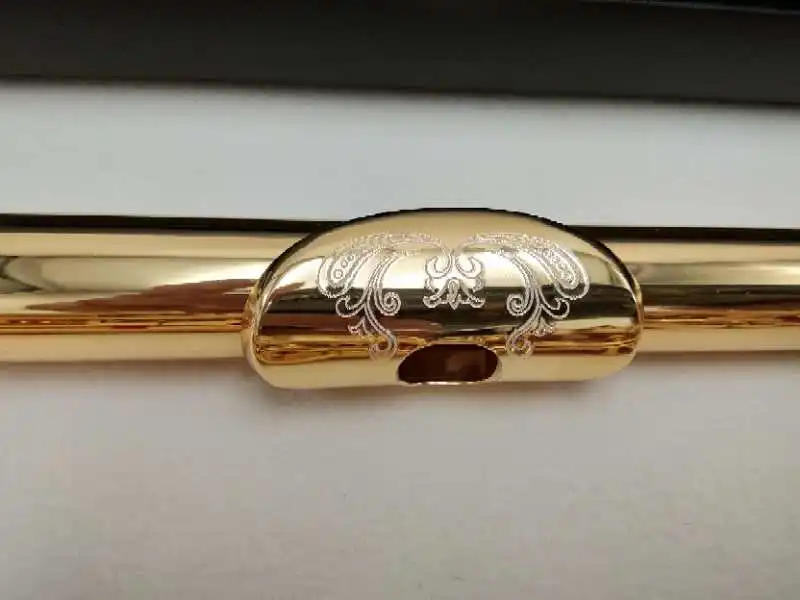 Brand New Music Fancier Club Flute Engraving Hand Carved Keys Gold Plating Plated Lip Plate Accessories | Спорт и развлечения