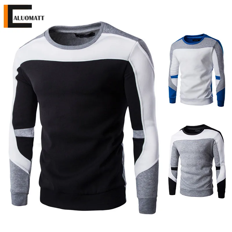 Sudadera con capucha informal para hombre, Jersey ajustado de manga larga, ropa de calle, sudadera de calidad con retales, 2021