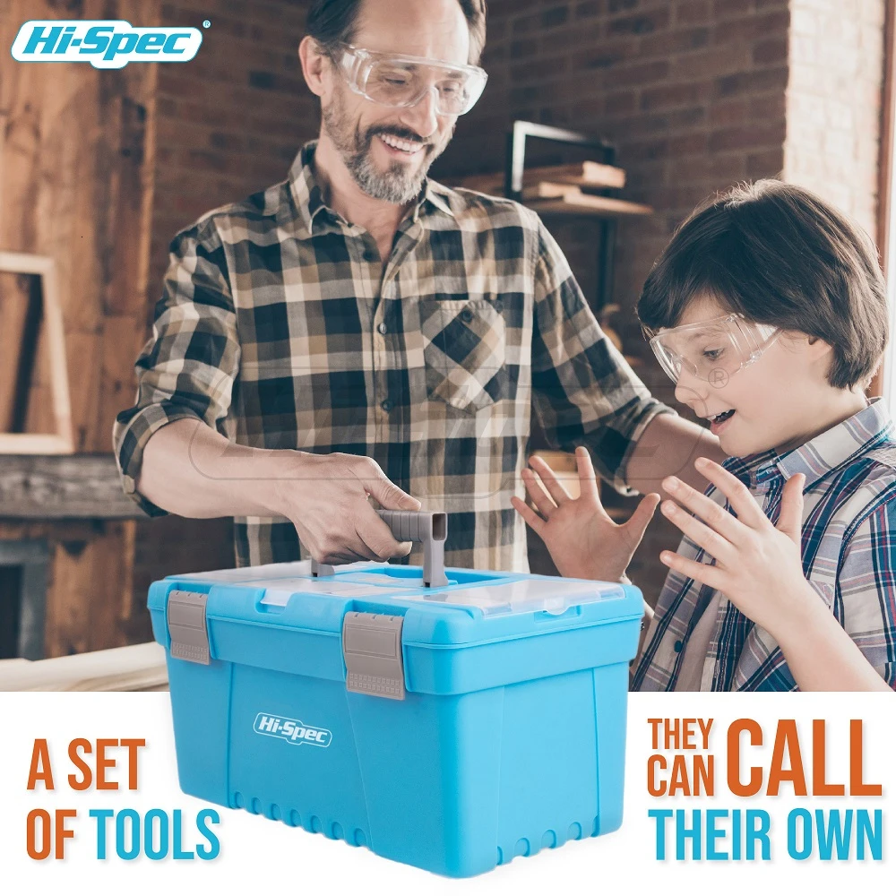 Hi-Spec 25 шт настоящий детский набор инструментов ящик для хранения DIY ручной набор игрушечных инструментов подарочные инструменты для детей Для мальчиков и девочек