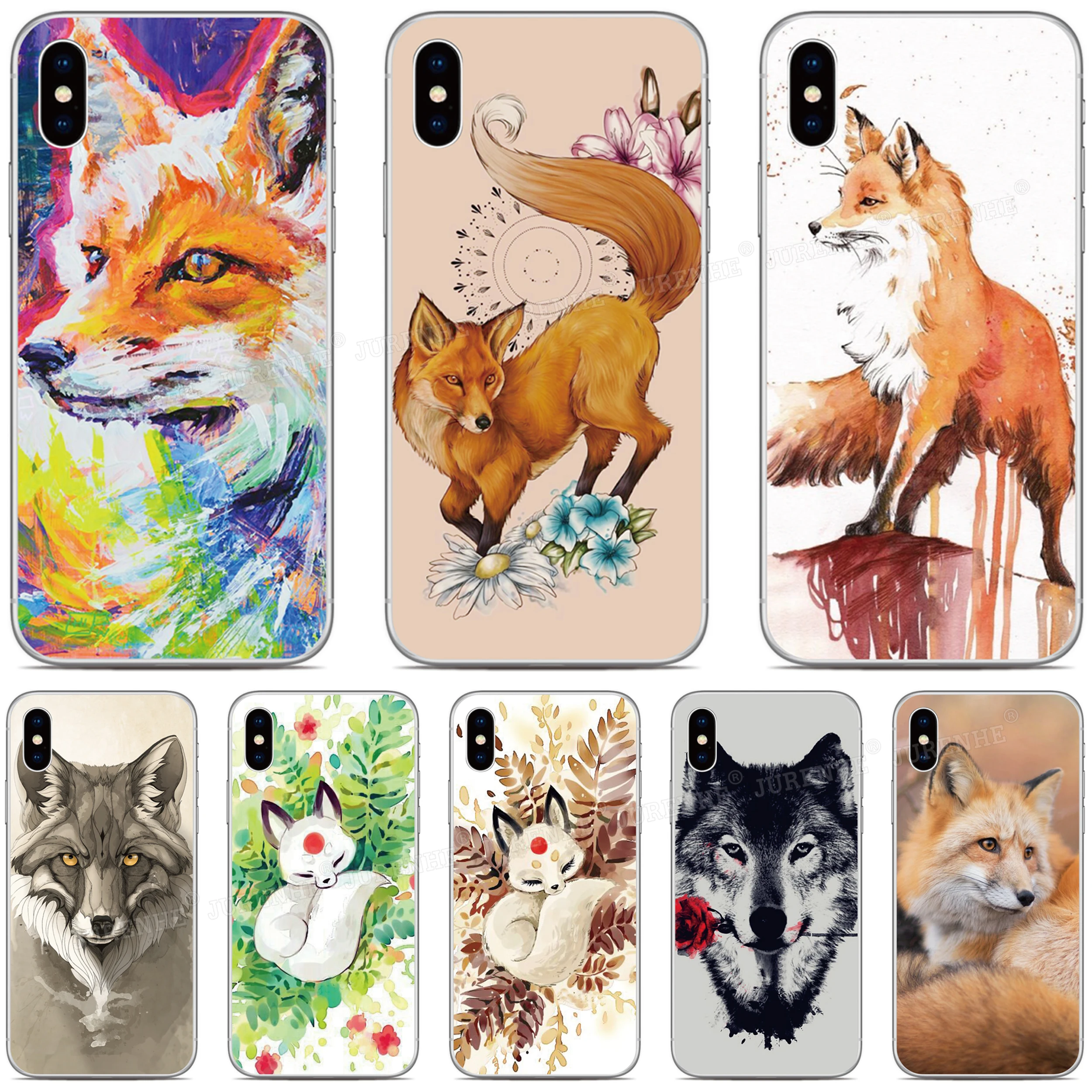 Чехол с принтом симпатичной лисы для Vsmart Active 1 Plus Star 3 JOY 4 Live BQ Aquaris X2 X Pro U U2 Lite V VS