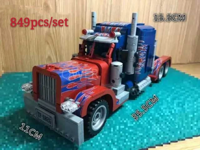 

Christmas Gift 701803 robot technic container truck building bricks blocks DIY creative car toys 849pcs