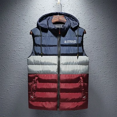 

Herbalife fashion zipper top and bottom Cotton Vest Jacket autumn and winter new warmth classic light outdoor down vest