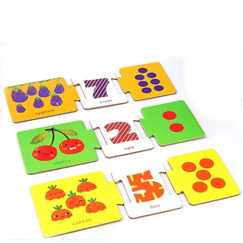

Children's Puzzle Matching Cards Educational Toys Montessori Infants English Enlightenment Logic Paring Learning Cognitive Toy