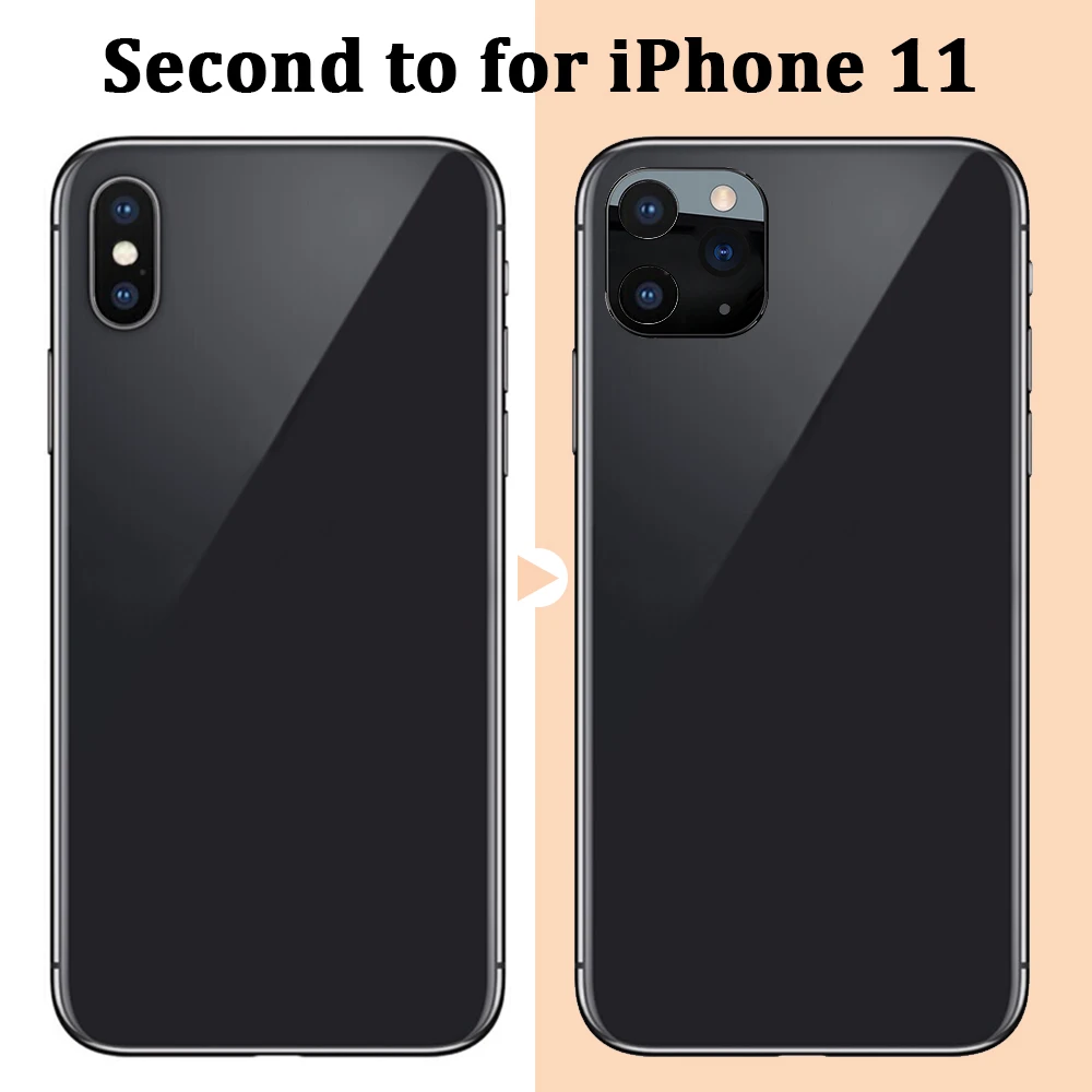 Задняя камера, Забавный объектив для iPhone X XS, секундная смена, 11 PRO MAX, объектив XS MAX, модифицированный 11 PRO MAX, чехол для камеры из титанового сплава