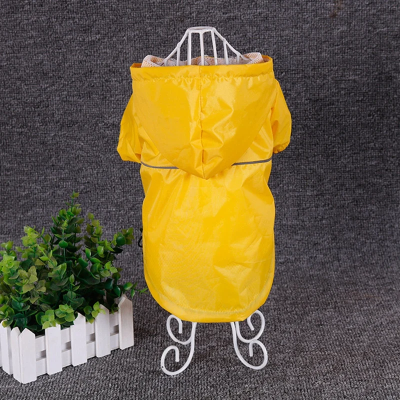 Дождевик для собак полиуретановый зеркальный дождевик, плащ s-xxl толстовка с капюшоном водонепроницаемый жилет из искусственной кожи водонепроницаемый для собак кошек для одежды из ткани