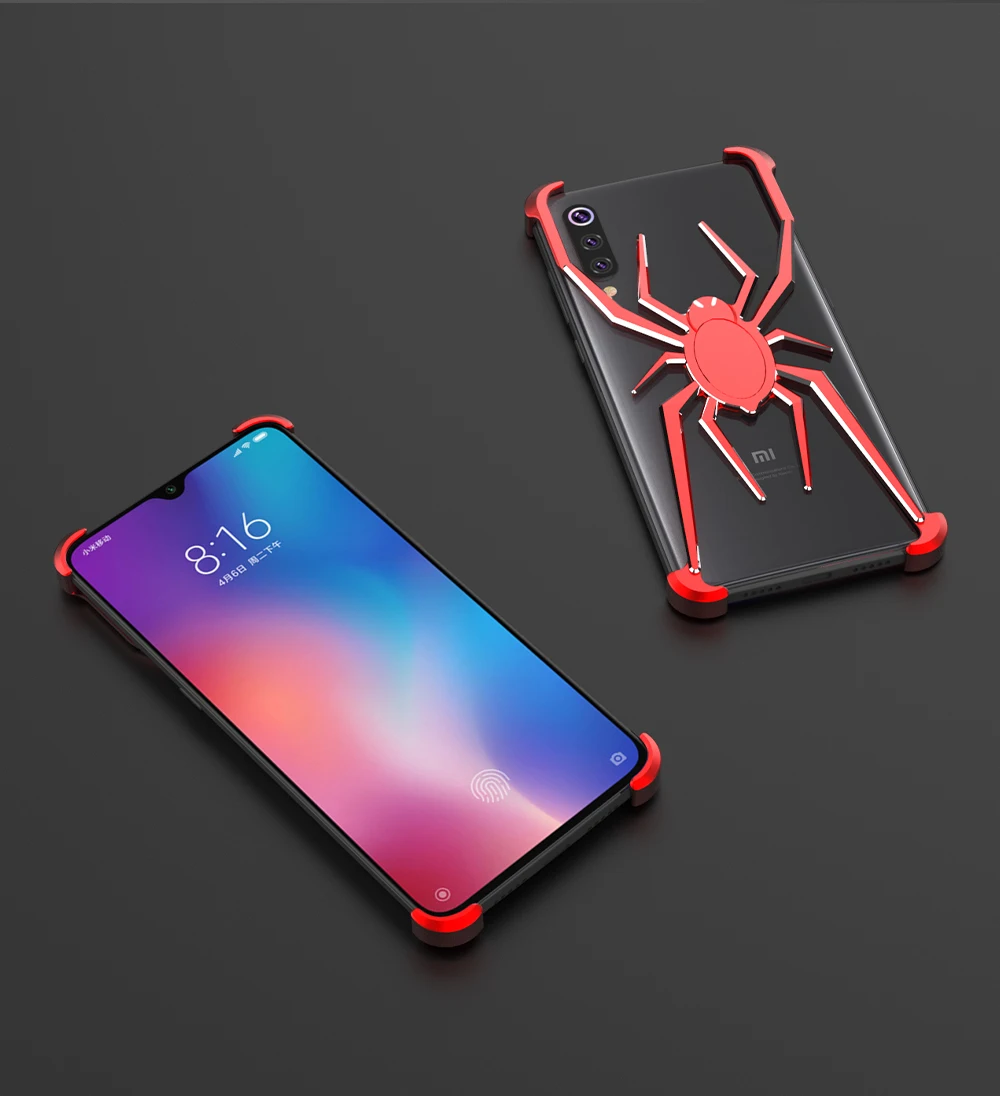 Противоударный защитный чехол для телефона с изображением паука для Xiaomi 9, силиконовый гибридный жесткий чехол из поликарбоната