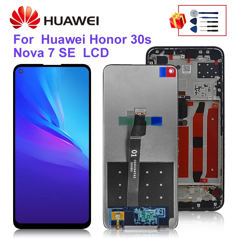 Оригинальный Для HUAWEI Honor 30С отсчетом ЖК дисплей сенсорный экран дигитайзер запасные части для NOVA 7SE CDY AN90