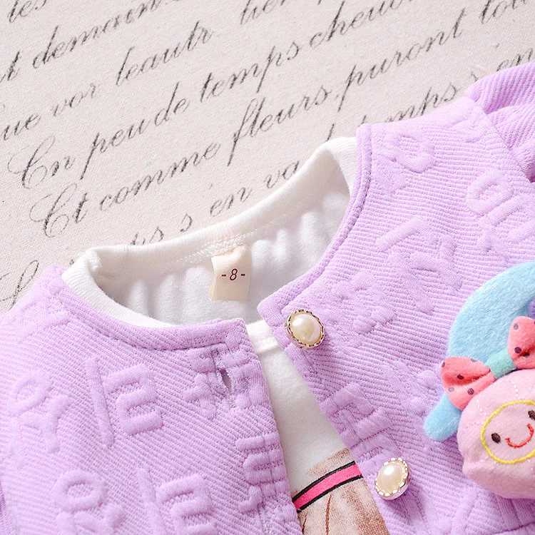 Демисезонный модная детская одежда костюм для маленьких девочек: футболка с рисунками из мультфильмов, жилет штаны, комплект из 2 шт./компл. одежда для малышей из хлопка, спортивные костюмы для детей