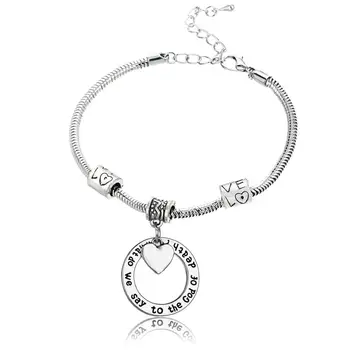 

12PC What Do We Say To The God Of Death Heart Charm Bracelets Love Bead Chain Bangles Game Of Thrones Jewelry Women Men Gifts Hot