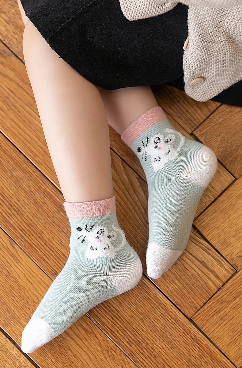 CHILDREN'S Socks Autumn And Winter Thin Cartoon BABY'S Socks Newborns Babies' Socks Cotton Tube Socks 1-12-Year-Old Children Soc