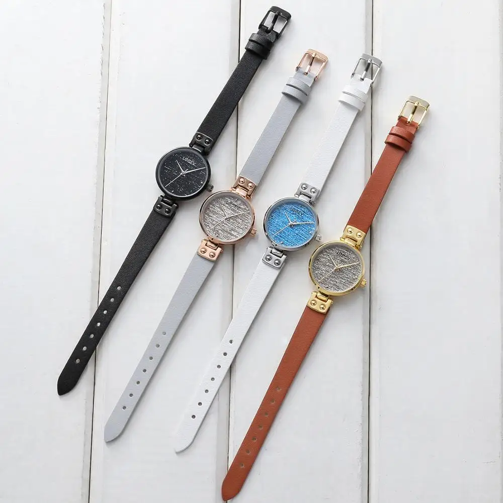 

LeeEv Ladies Watch Casual Leather Quartz Watches female Analog Watches Gifts for Women